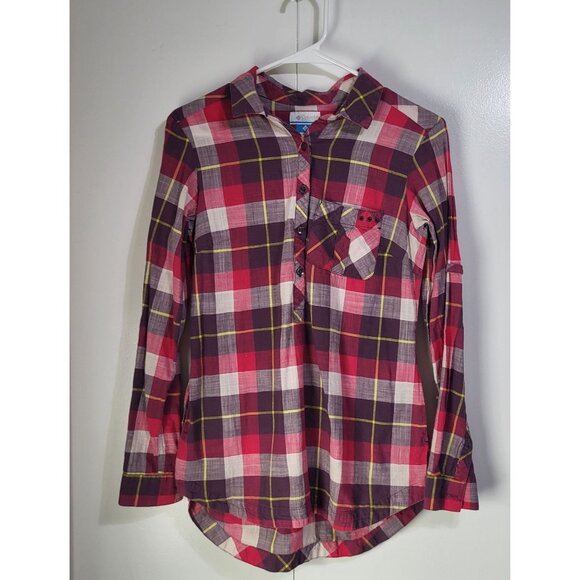 Columbia Tops - COLUMBIA PFG Women's Small Coral Springs II Button Up Shirt Cotton Outdoor Plaid
